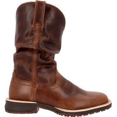 Rocky Women's Rosemary 11" Square Toe Western Boot -Brown- RKW0402  - Overlook Boots