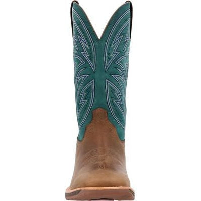 Rocky Men's Tall Oaks 12" Slip Resistant Western Work Boot -Teal- RKW0406 - Overlook Boots