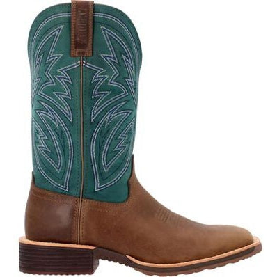 Rocky Men's Tall Oaks 12" Slip Resistant Western Work Boot -Teal- RKW0406 7 / Medium / Teal - Overlook Boots