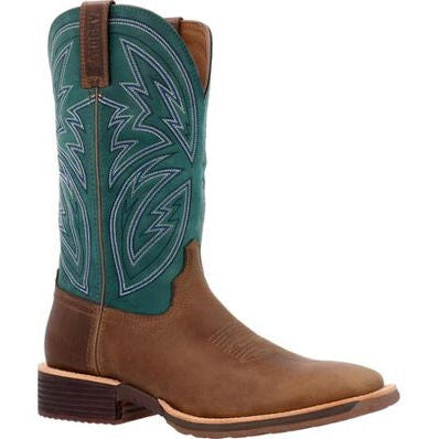 Rocky Men's Tall Oaks 12" Slip Resistant Western Work Boot -Teal- RKW0406 - Overlook Boots