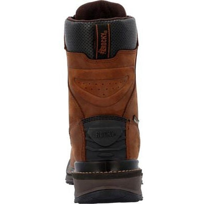 Rocky Men's Rams Horn 9" Composite Toe Waterproof Western Work Boot -Brown- RKW0407 - Overlook Boots