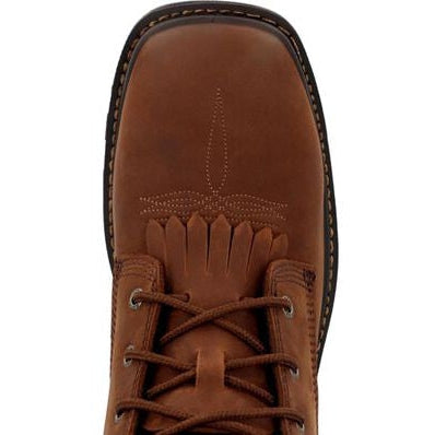 Rocky Men's Rams Horn 9" Composite Toe Waterproof Western Work Boot -Brown- RKW0407 - Overlook Boots