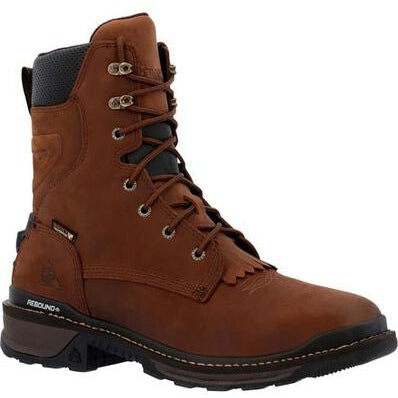Rocky Men's Rams Horn 9" Composite Toe Waterproof Western Work Boot -Brown- RKW0407 - Overlook Boots