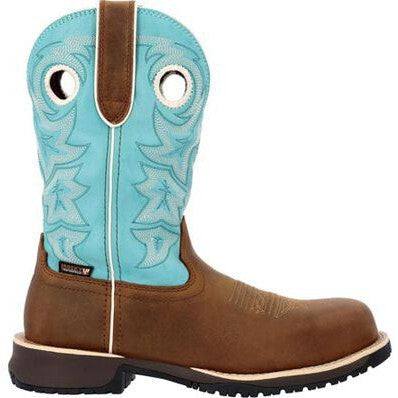Rocky Women's Rosemary 11" Composite Toe Waterproof Western Boot -Brown- RKW0412 - Overlook Boots
