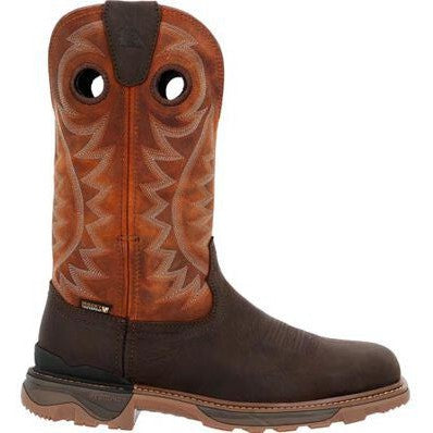 Rocky Men's Carbon 12" Square Toe Waterproof Western Boot -Brown- RKW0415 - Overlook Boots