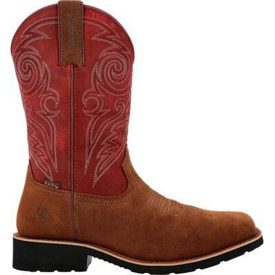 Rocky Men's Monocrepe 12" Square Toe Waterproof Western Boot -Cabernet- RKW0432 - Overlook Boots