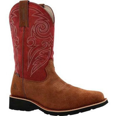 Rocky Men's Monocrepe 12" Square Toe Waterproof Western Boot -Cabernet- RKW0432 7 / Medium / Brown - Overlook Boots
