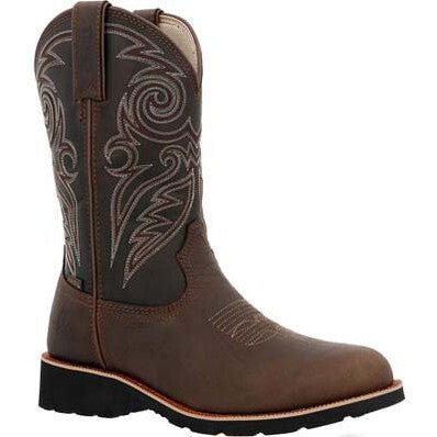Rocky Men's Monocrepe 12" Steel Toe Waterproof Western Boot -Chocolate- RKW0434 7 / Medium / Brown - Overlook Boots