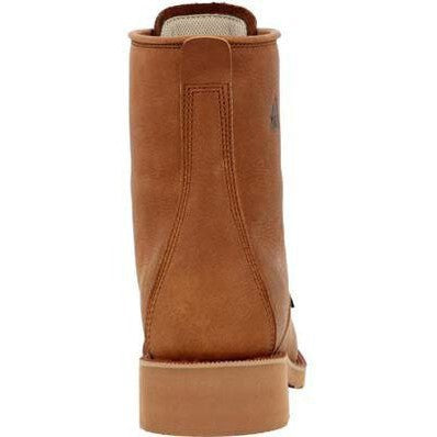 Rocky Men's Monocrepe 8" Square Toe Waterproof Western Boot -Cognac- RKW0436 - Overlook Boots