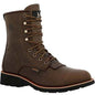 Rocky Men's Monocrepe 8" Steel Toe Waterproof Western Boot -Chocolate- RKW0437 7 / Medium / Brown - Overlook Boots