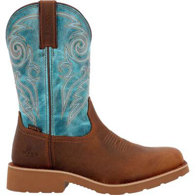 Rocky Women's Monocrepe 11" Square Toe Waterproof Western Boot -Brown- RKW0445 - Overlook Boots