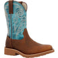 Rocky Women's Monocrepe 11" Square Toe Waterproof Western Boot -Brown- RKW0445 6 / Medium / Brown and Robin Blue - Overlook Boots