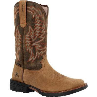 Rocky Men's Bronco 12" Soft Toe Waterproof Western Classic Boot- Tobacco- RKW0451 7 / Medium / Tobacco - Overlook Boots