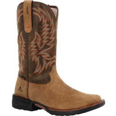 Rocky Men's Bronco 12" Composite Toe Waterproof Western WorkBoot- Tobacco- RKW0452 7 / Medium / Tobacco - Overlook Boots