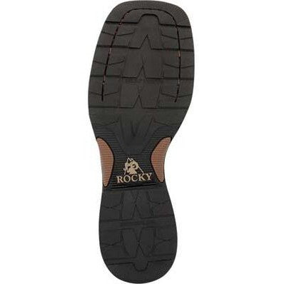 Rocky Men's Bronco 12" Soft Toe Waterproof Western Work Boot- Brown- RKW0453 - Overlook Boots