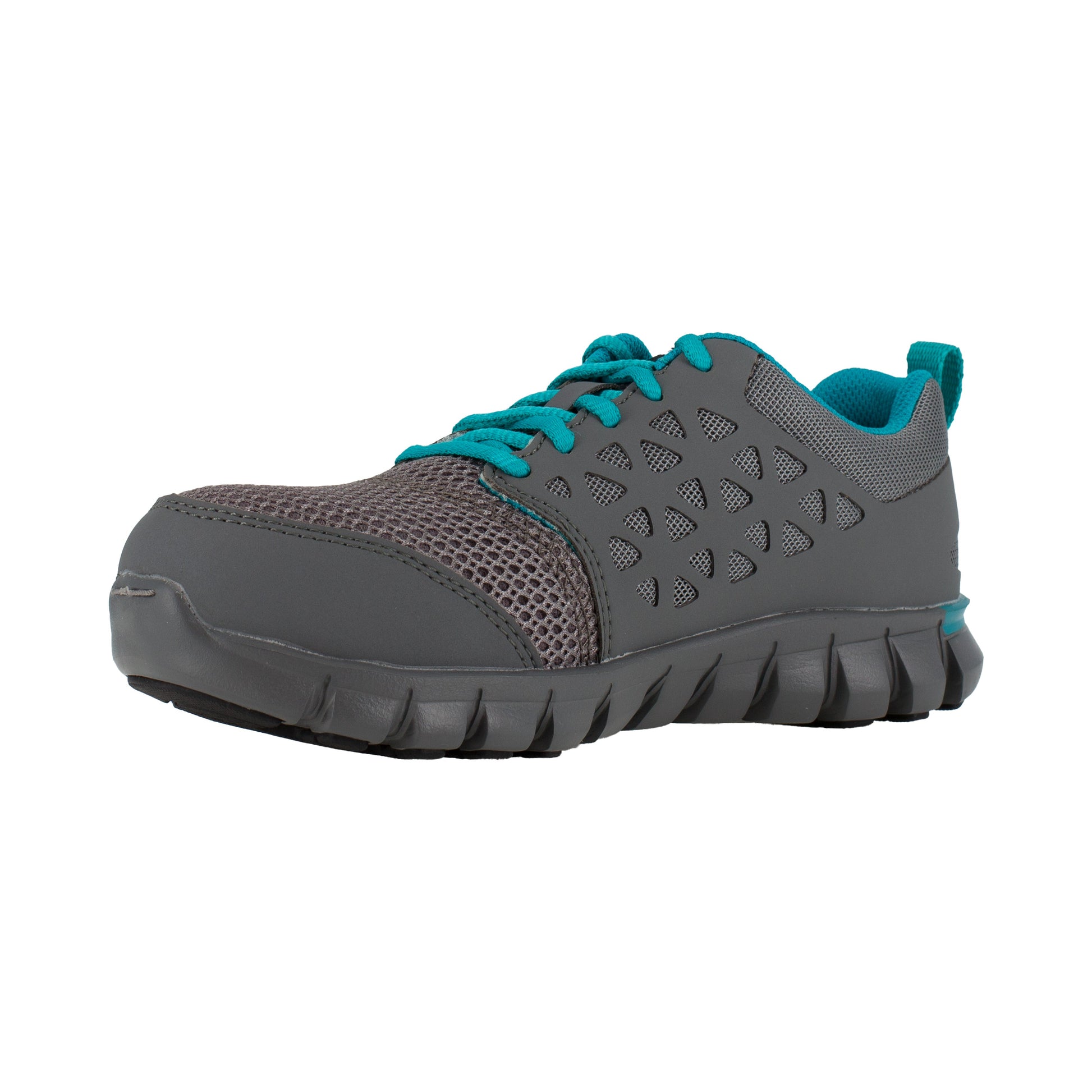 Reebok Women's Sublite Cushion Alloy Toe Athletic Work Shoe - Grey - RB045 - Overlook Boots