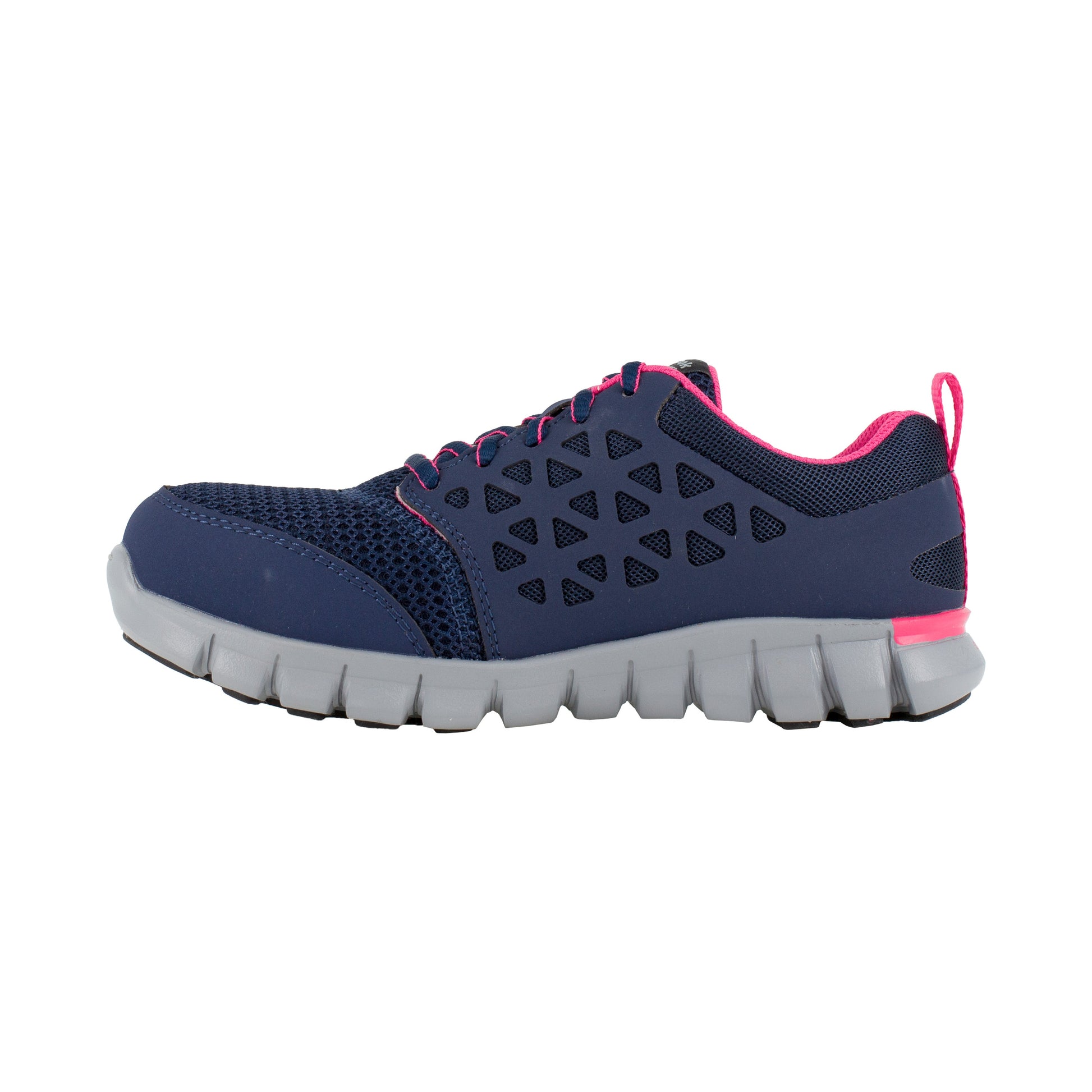 Reebok Women's Sublite Cushion Alloy Toe Athletic Work Shoe - Navy - RB046 - Overlook Boots