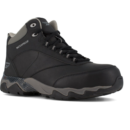 Reebok Men's Beamer Composite Toe Waterproof Athletic Work Boot- Black- RB1068 6 / Medium / Black - Overlook Boots