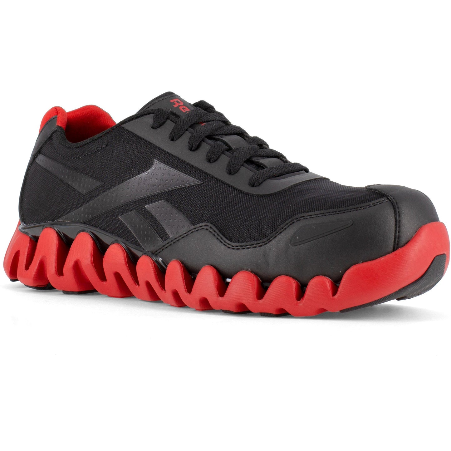Reebok Men's Zig Pulse Composite Toe Athletic Work Shoe- Black- RB3016 7 / Medium / Black - Overlook Boots