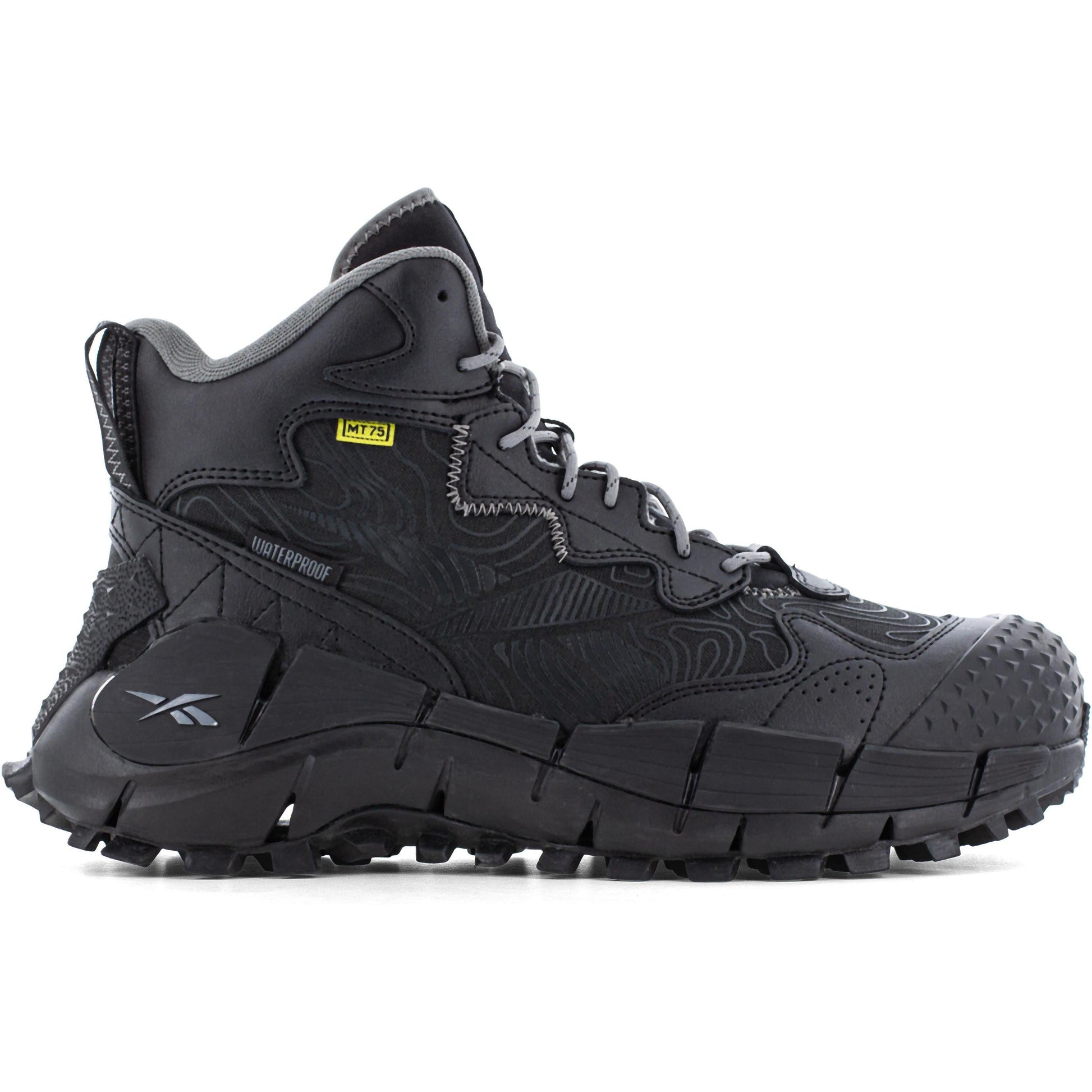 Reebok Men's Zig Kinetica Trail Inspired Waterproof Metguard Work Boot- Black- RB3022 - Overlook Boots