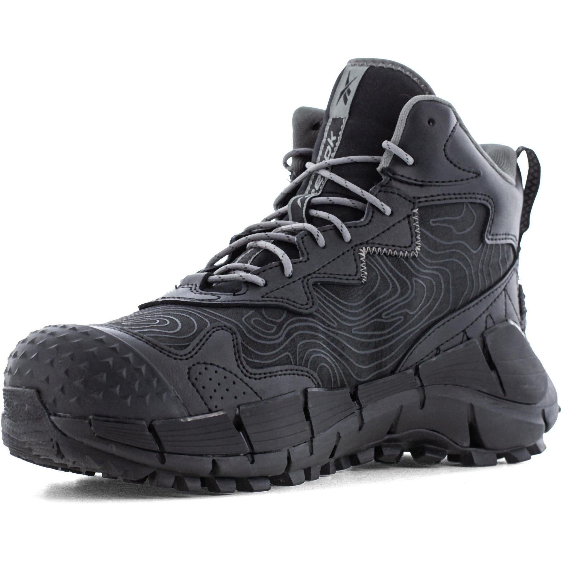 Reebok Men's Zig Kinetica Trail Inspired Waterproof Metguard Work Boot- Black- RB3022 - Overlook Boots