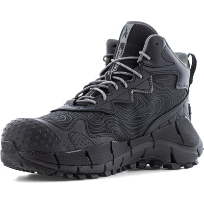 Reebok Men's Zig Kinetica Trail Inspired Waterproof Metguard Work Boot- Black- RB3022 - Overlook Boots