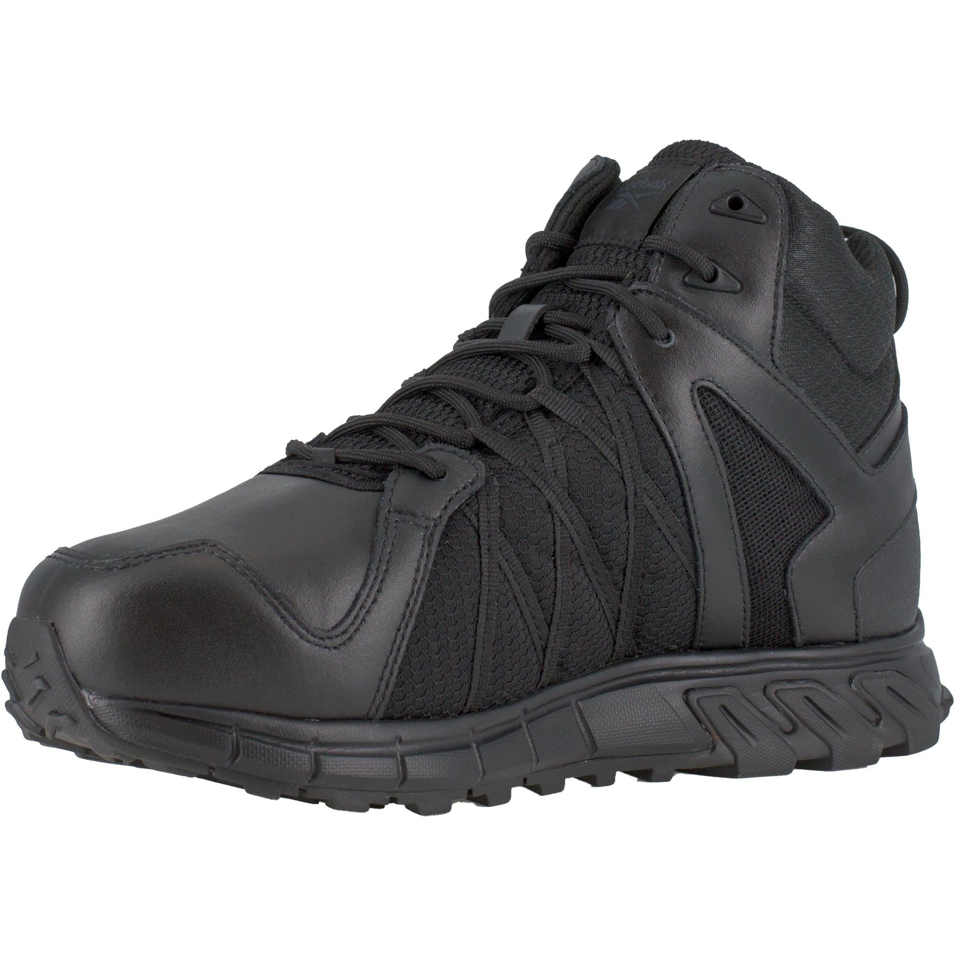 Reebok Men's Trailgrip Alloy Toe Waterproof CushGuard Hiker Work Boot- Black- RB3405 - Overlook Boots