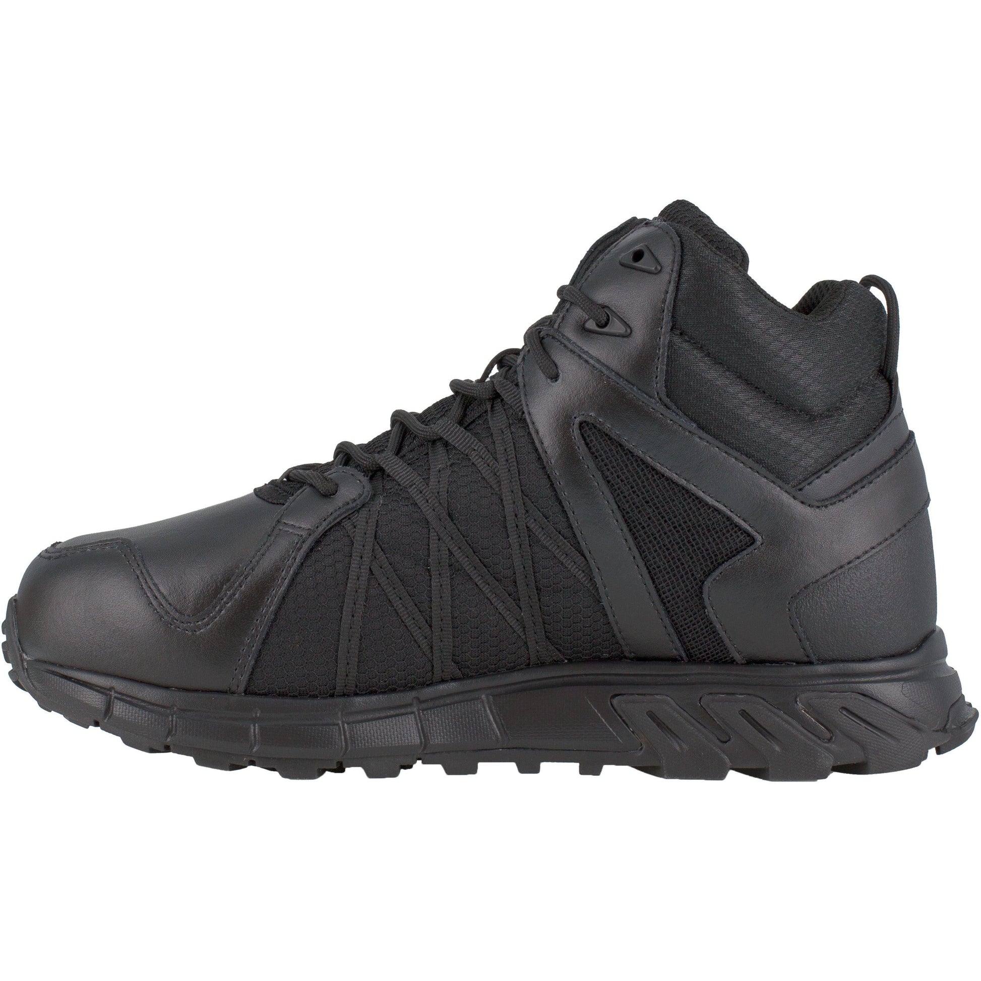 Reebok Men's Trailgrip Alloy Toe Waterproof CushGuard Hiker Work Boot- Black- RB3405 - Overlook Boots