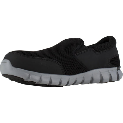 Reebok Men's Sublite Cushion Alloy Toe Athletic Work Shoe- Black- RB4037 - Overlook Boots