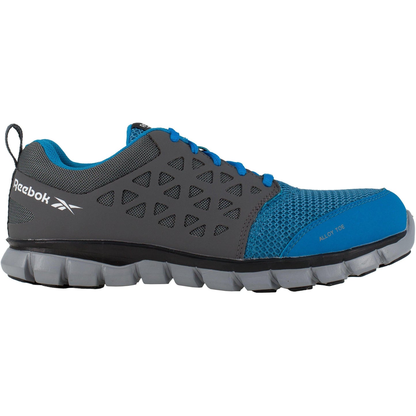 Reebok Men's Sublite Cushion Alloy Toe Athletic Work Shoe- Blue- RB4040 - Overlook Boots