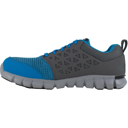 Reebok Men's Sublite Cushion Alloy Toe Athletic Work Shoe- Blue- RB4040 - Overlook Boots