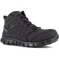 Reebok Men's Sublite Cushion Composite Toe Mid Cut Athletic Work Shoe- Black- RB4059 7 / Medium / Black - Overlook Boots