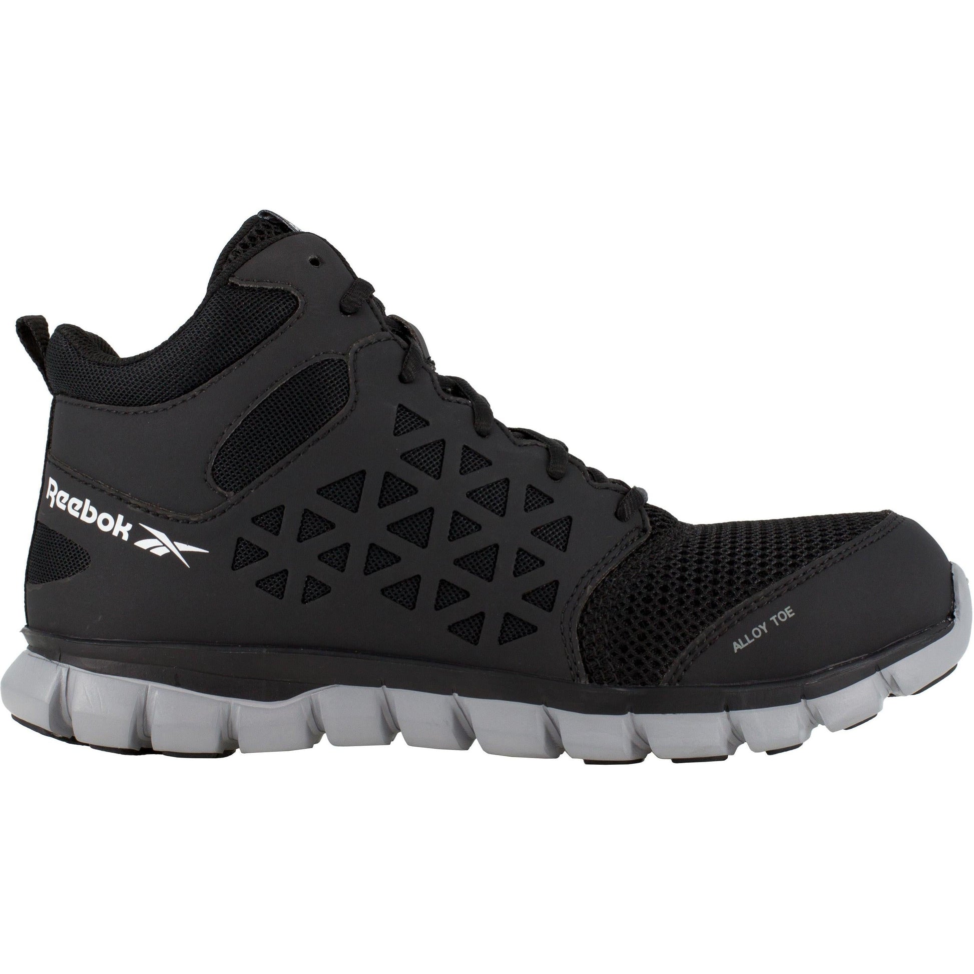 Reebok Men's Sublite Cushion Alloy Toe Athletic Work Shoe- Black- RB4141 - Overlook Boots