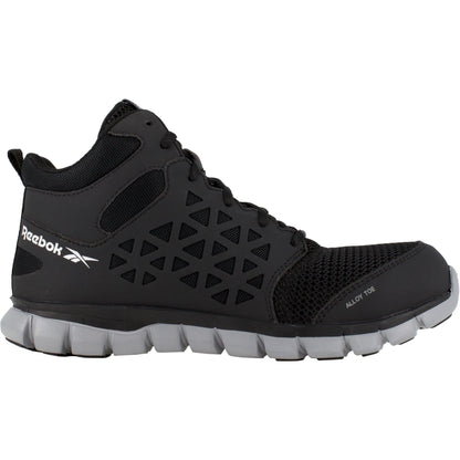 Reebok Men's Sublite Cushion Alloy Toe Athletic Work Shoe- Black- RB4141 - Overlook Boots