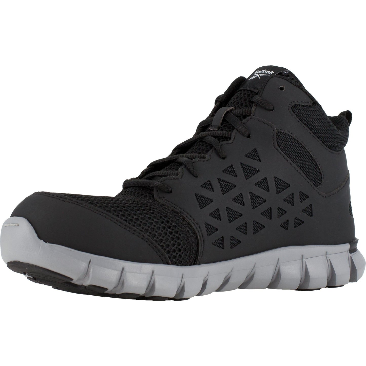 Reebok Men's Sublite Cushion Alloy Toe Athletic Work Shoe- Black- RB4141 - Overlook Boots