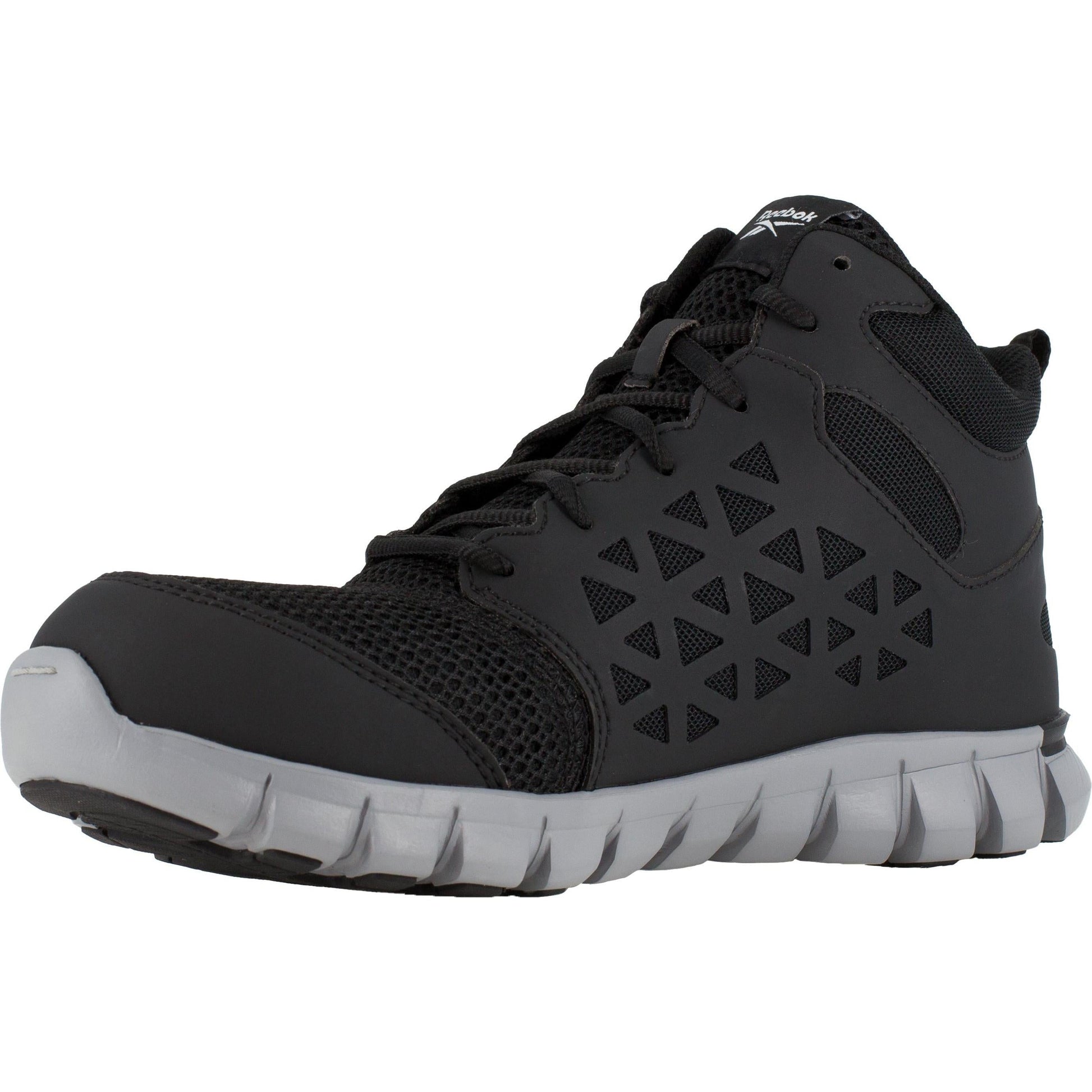 Reebok Men's Sublite Cushion Alloy Toe Athletic Work Shoe- Black- RB4141 - Overlook Boots