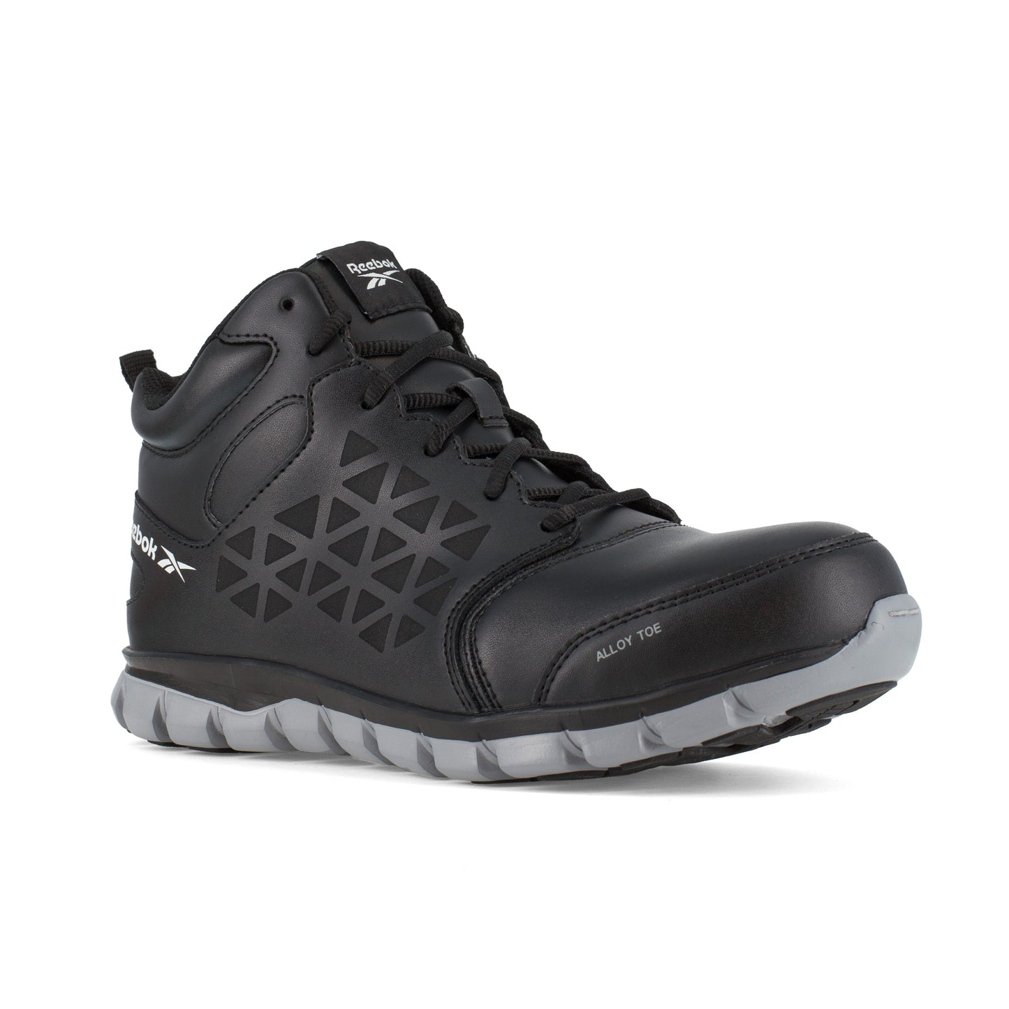 Reebok Women's Sublite Cushion Alloy Toe Athletic Work Shoe - Black - RB142 6 / Medium / Black - Overlook Boots