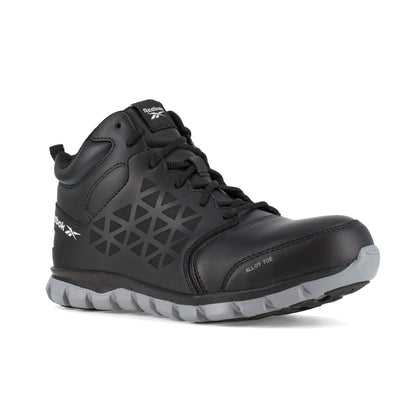 Reebok Women's Sublite Cushion Alloy Toe Athletic Work Shoe - Black - RB142 6 / Medium / Black - Overlook Boots