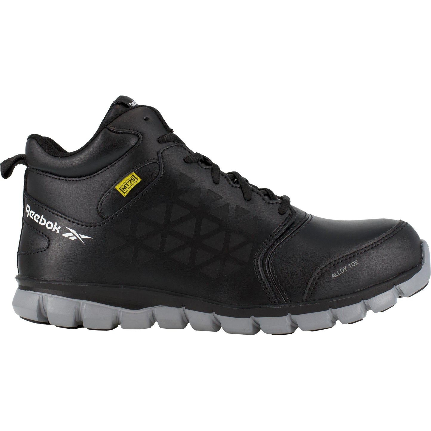 Reebok Men's Sublite Cushion Alloy Toe Metguard Athletic Work Shoe- Black- RB4143 - Overlook Boots