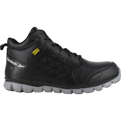 Reebok Men's Sublite Cushion Alloy Toe Metguard Athletic Work Shoe- Black- RB4143 - Overlook Boots