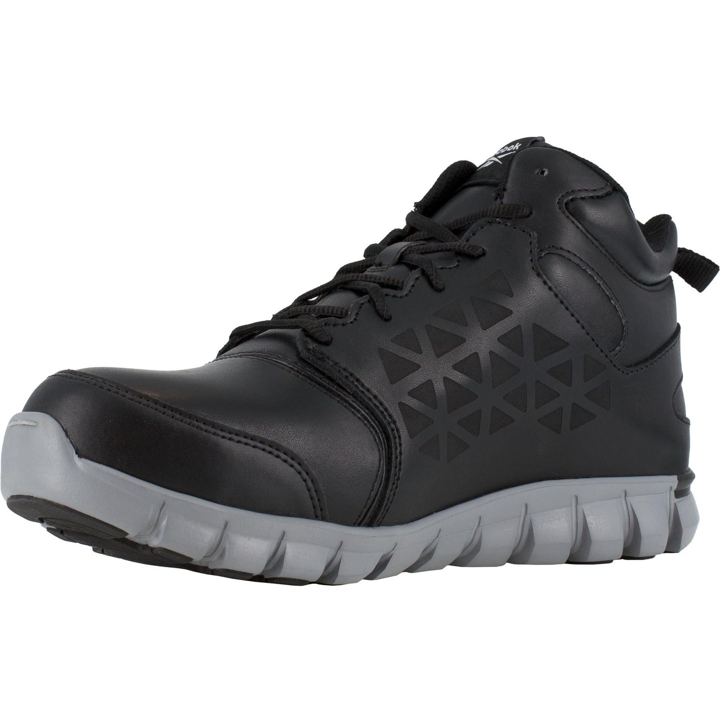 Reebok Men's Sublite Cushion Alloy Toe Metguard Athletic Work Shoe- Black- RB4143 - Overlook Boots