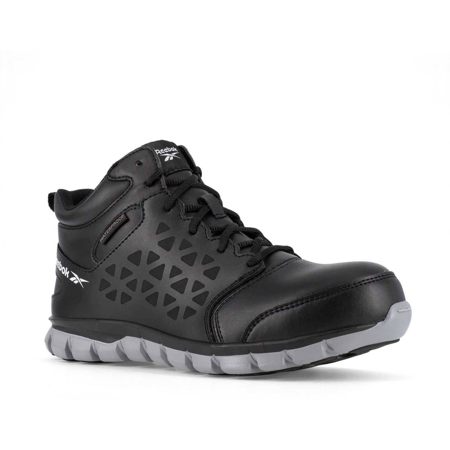 Reebok Men's Sublite Cushion Composite Toe Waterproof Athletic Work Shoe - Black - RB4144 4 / Medium / Black - Overlook Boots