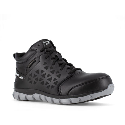 Reebok Men's Sublite Cushion Composite Toe Waterproof Athletic Work Shoe - Black - RB4144 4 / Medium / Black - Overlook Boots