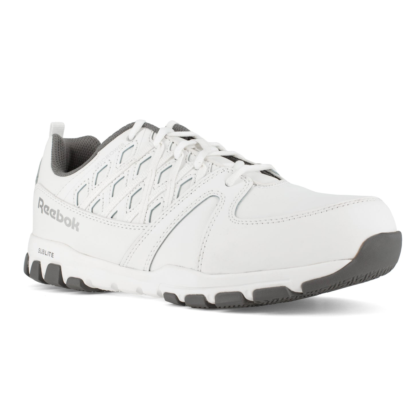 Reebok Women's Sublite Steel Toe Oxford Athletic Work Shoe - White - RB434 6 / Medium / White - Overlook Boots