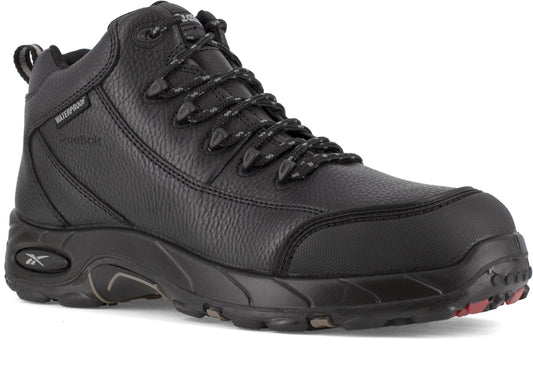 Reebok Men's Tiahawk Composite Toe Waterproof Sport Work Boot - Black - RB4555 4 / Medium / Black - Overlook Boots