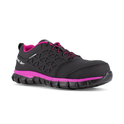 Reebok Women's Sublite Cushion Composite Toe Athletic Work Shoe - Black - RB491 6 / Medium / Black - Overlook Boots