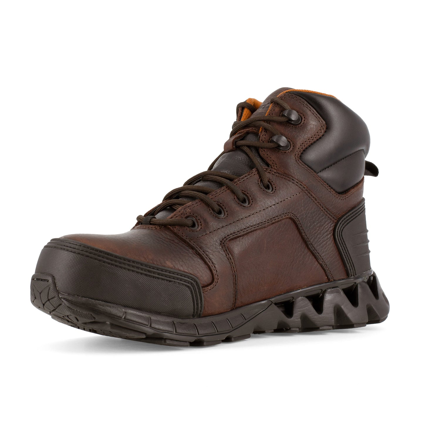 Reebok Men's Zigkick 6" Carbon Toe Met Guard Athletic Work Boot - Brown - RB7605 - Overlook Boots