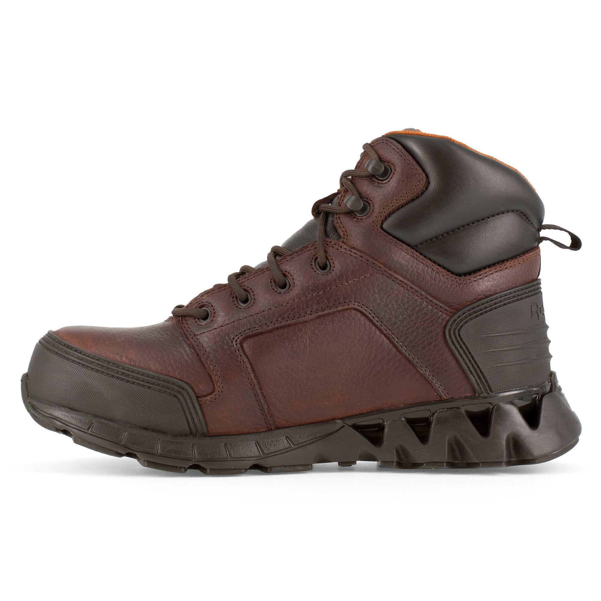 Reebok Men's Zigkick 6" Carbon Toe Met Guard Athletic Work Boot - Brown - RB7605 - Overlook Boots