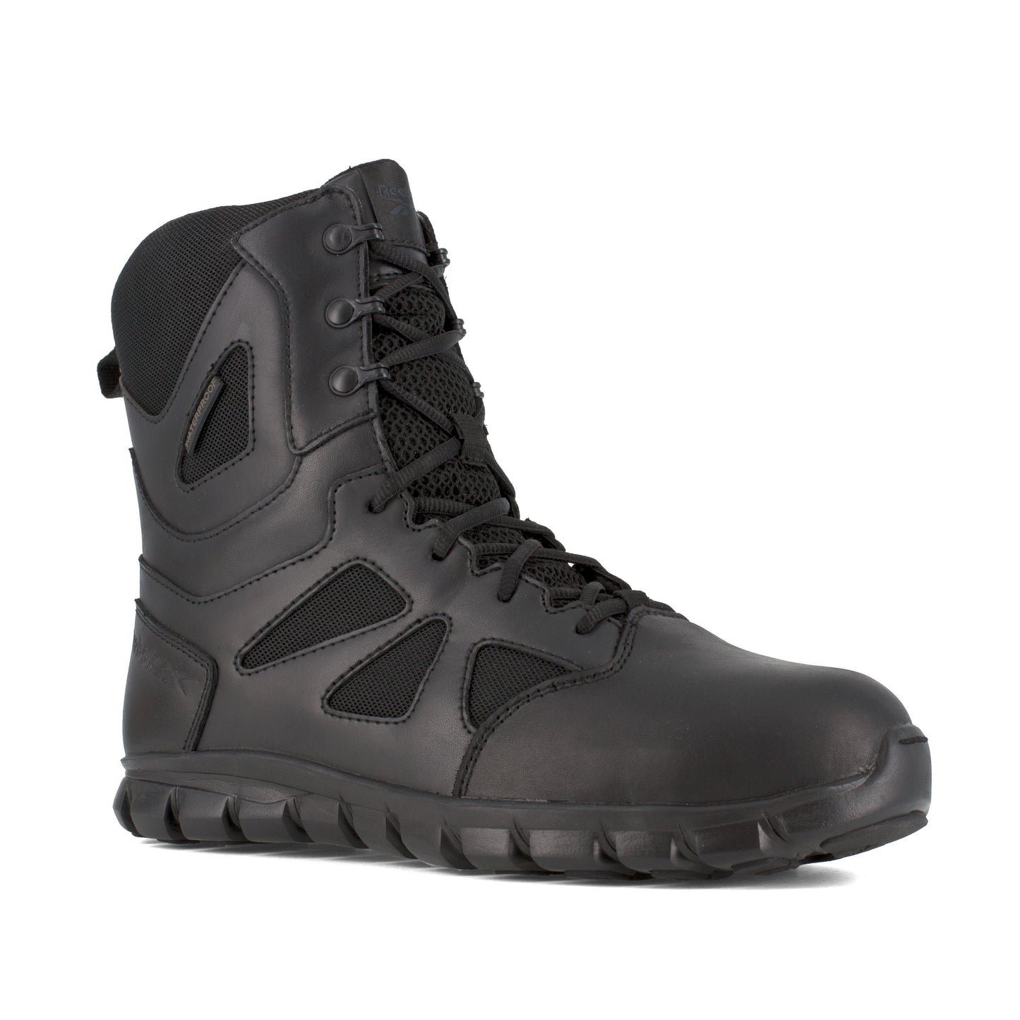 Reebok Men's Sublite Cushion 8" Composite Toe Waterproof Tactical Duty Boot - Black - RB8807 7 / Medium / Black - Overlook Boots