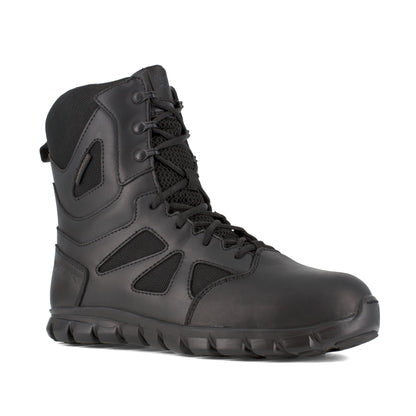 Reebok Men's Sublite Cushion 8" Composite Toe Waterproof Tactical Duty Boot - Black - RB8807 7 / Medium / Black - Overlook Boots